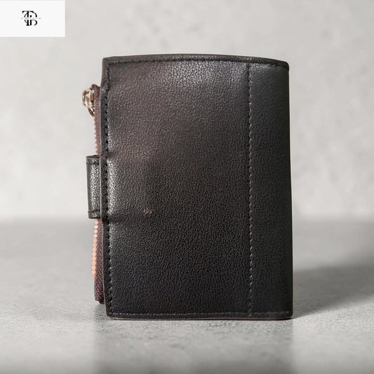 Men's Leather Wallet – Slim Bifold with Dual ID Windows & Coin Pocket