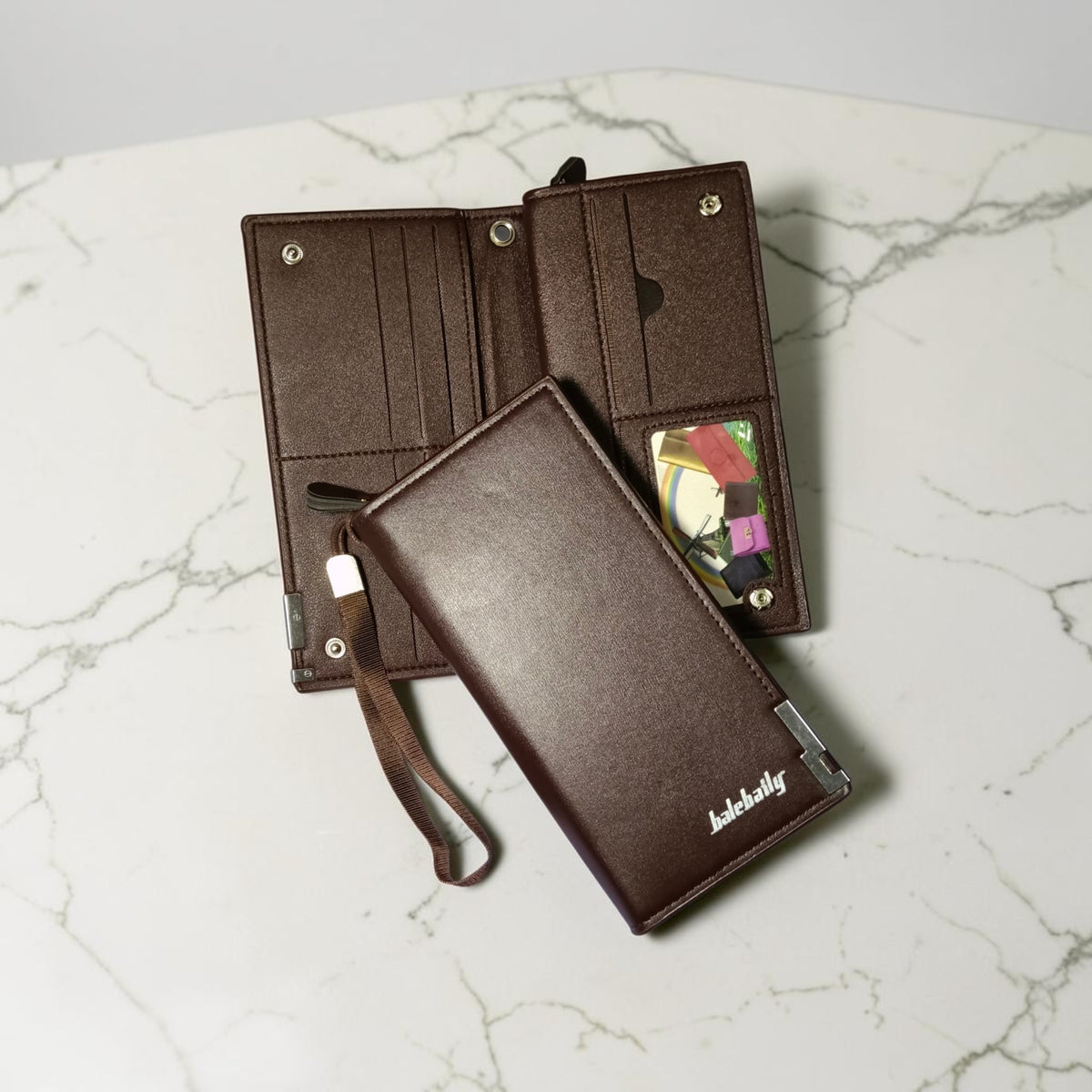 Balebaily Premium Long Leather Wallet for Men And Women – Multi-Slot Card Holder with Mobile & Zipper Pocket