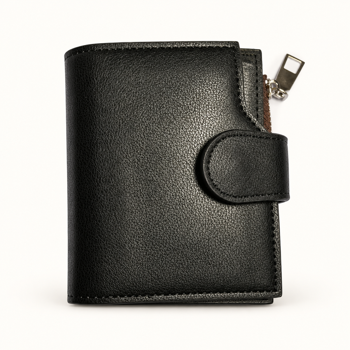 Men's Leather Wallet – Slim Bifold with Dual ID Windows & Coin Pocket
