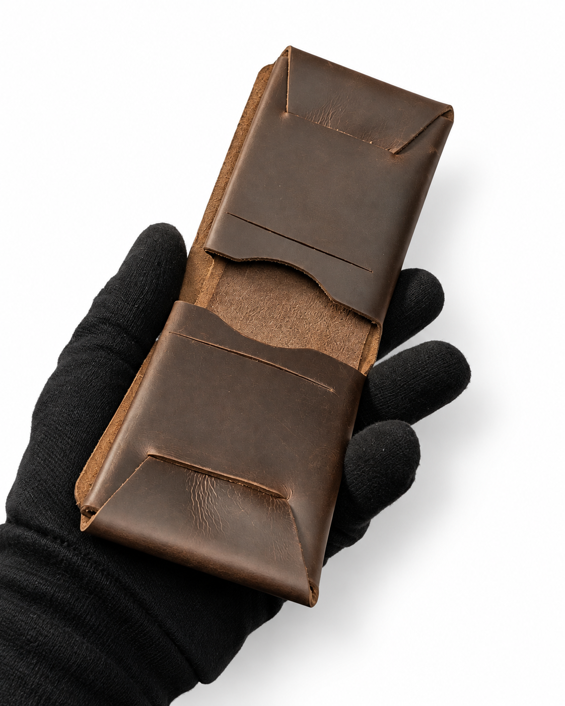 100% Genuine Leather Slim Bifold Wallet for Men – Minimalist Card & Cash Holder