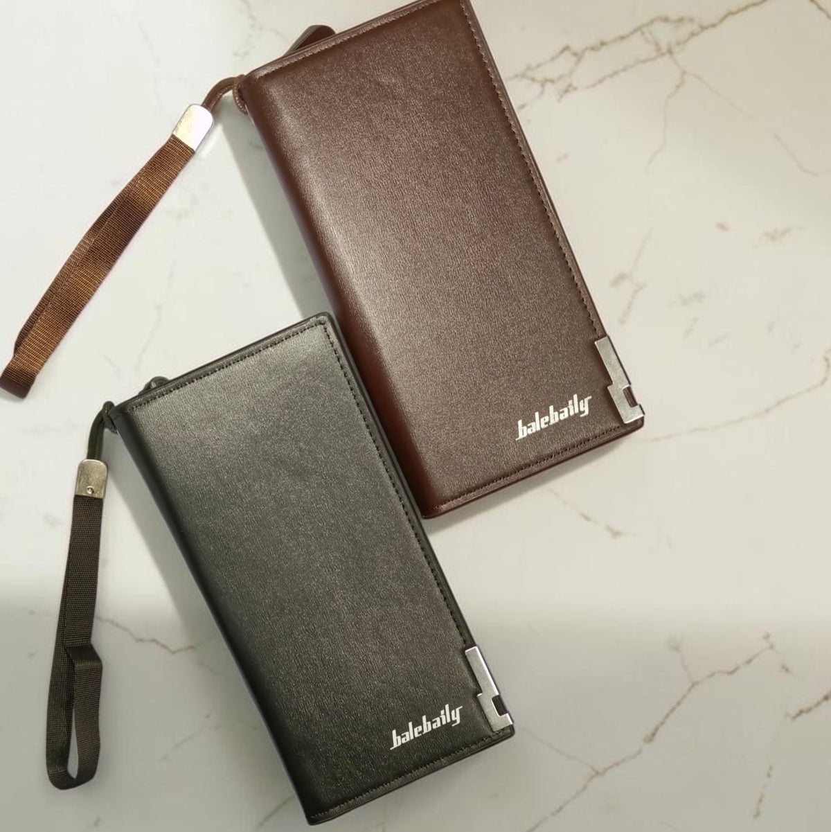 Balebaily Premium Long Leather Wallet for Men And Women – Multi-Slot Card Holder with Mobile & Zipper Pocket