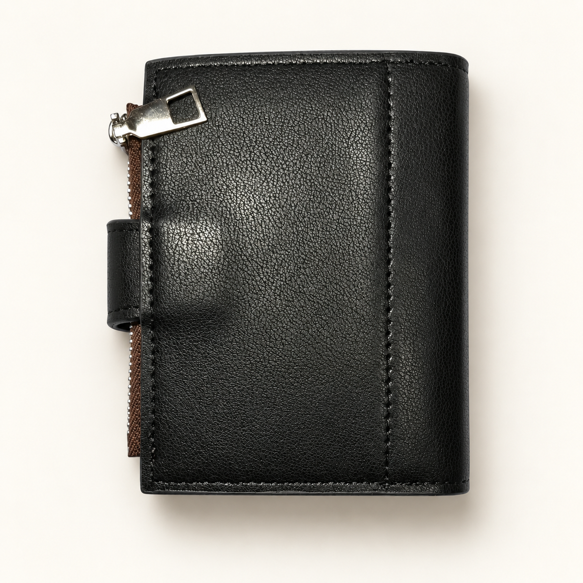 Men's Leather Wallet – Slim Bifold with Dual ID Windows & Coin Pocket