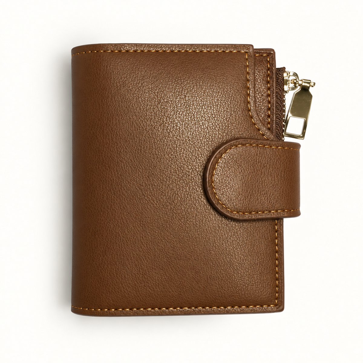 Men's Leather Wallet – Slim Bifold with Dual ID Windows & Coin Pocket