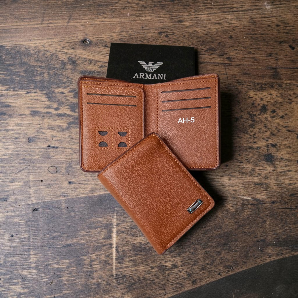Slim Men's Black Textured Leather Wallet with Multiple Card Slots