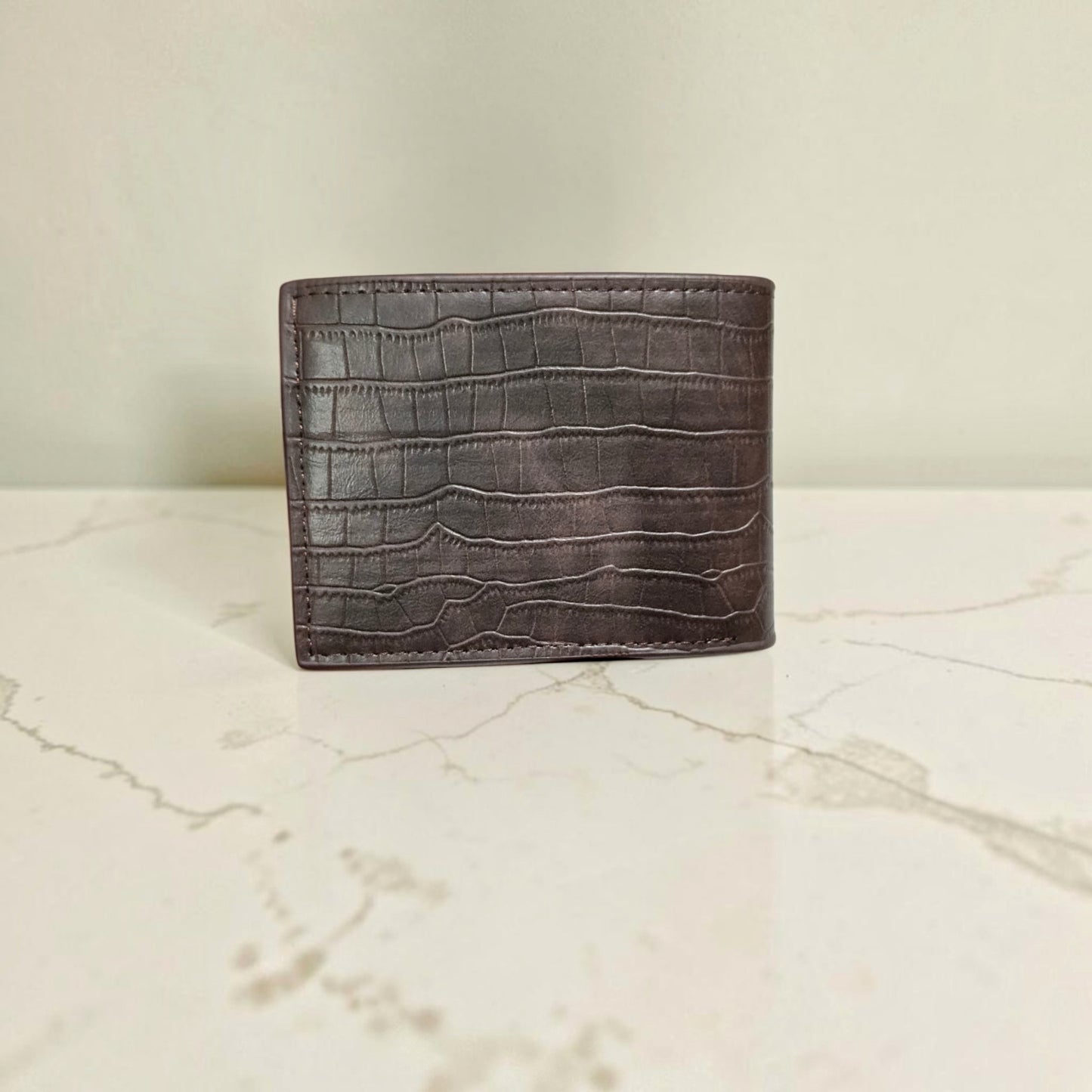 Emporio Armani Textured Bi-Fold Leather Wallet With Premium Box