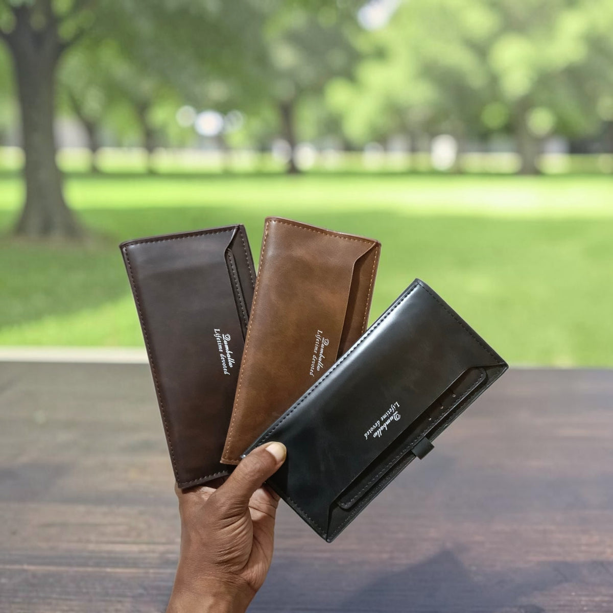 Premium Men's Long Leather Wallet – Multi Card Holder, Cash & Phone Organizer